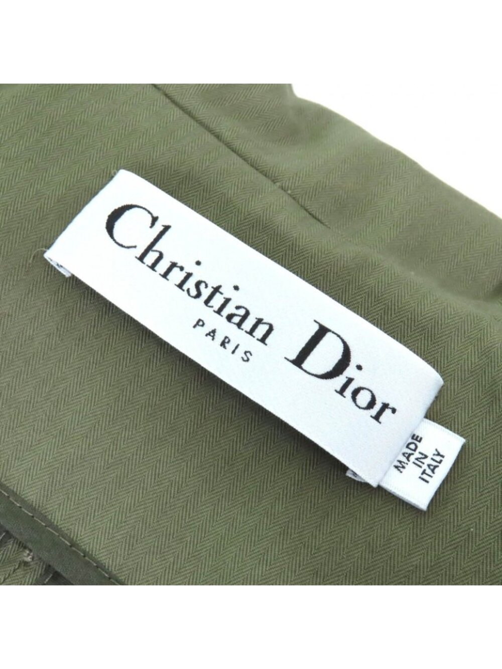 Dior Cotton 100% Bee Embroidery Hooded Military Cape Coat Khaki XS - Picture 8 of 10